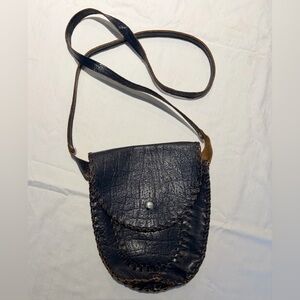 Black Leather Crossbody Bag